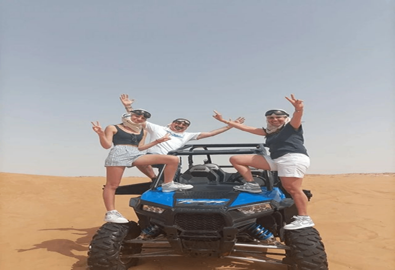 Enjoy Dubai Desert Safari with Four Seater Dune Buggy Tour with Friends and Family